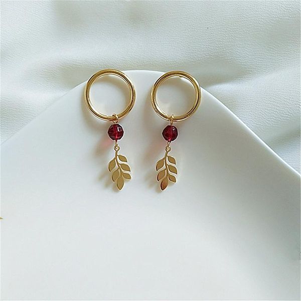 stud charming leaves tassel pendant earrings for women fashion red crystal drop shaped elegant party wedding jewelry, Golden;silver
stud charming leaves tassel pendant earrings for women fashion red crystal drop shaped elegant party wedding jewelry, Golden;silver