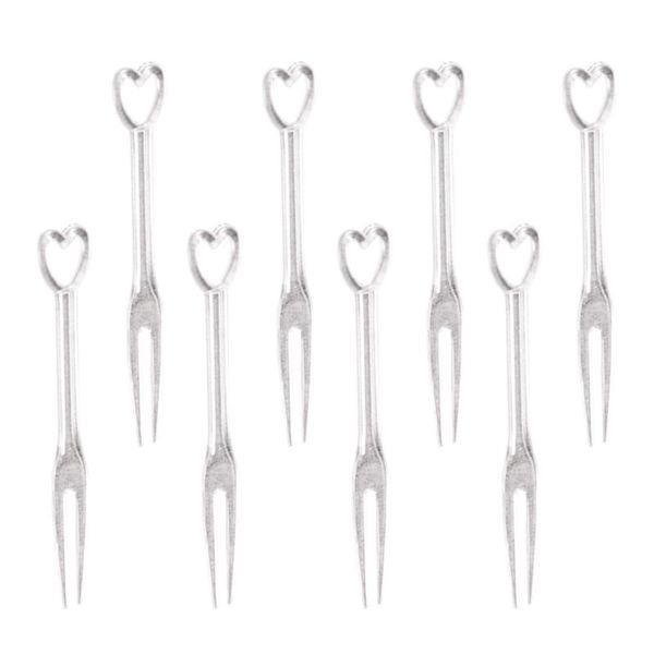forks 500pcs/set 9cm disposable transparent heart-shaped fruit fork picks
forks 500pcs/set 9cm disposable transparent heart-shaped fruit fork picks