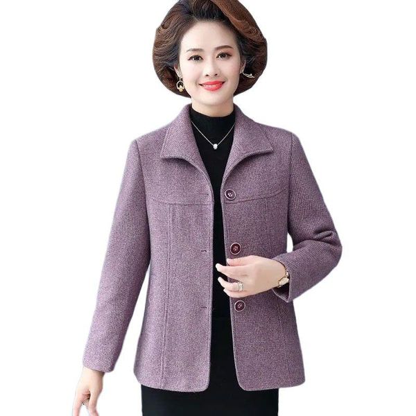 women's wool & blends 5xl middle-aged elderly mothers spring autumn woolen cloth women coat winter ladies lapel single-breasted jacket, Black
women's wool & blends 5xl middle-aged elderly mothers spring autumn woolen cloth women coat winter ladies lapel single-breasted jacket, Black