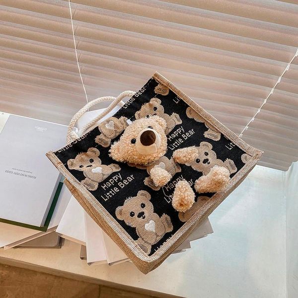evening bags original cute cartoon ornaments bear canvas bag shoulder female fashion wild 2021 kawaii solid color english letters
evening bags original cute cartoon ornaments bear canvas bag shoulder female fashion wild 2021 kawaii solid color english letters