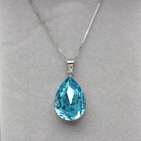 pendant necklaces fashion water drop design jewellery for women made with austrian crystal engagement jewelry accessories bijoux gift, Silver
pendant necklaces fashion water drop design jewellery for women made with austrian crystal engagement jewelry accessories bijoux gift, Silver