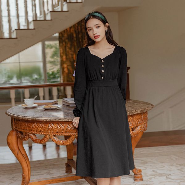 casual dresses dress spring arrival retro art long sleeve peach collar waisted slim women's dress 4szm, Black;gray
casual dresses dress spring arrival retro art long sleeve peach collar waisted slim women's dress 4szm, Black;gray