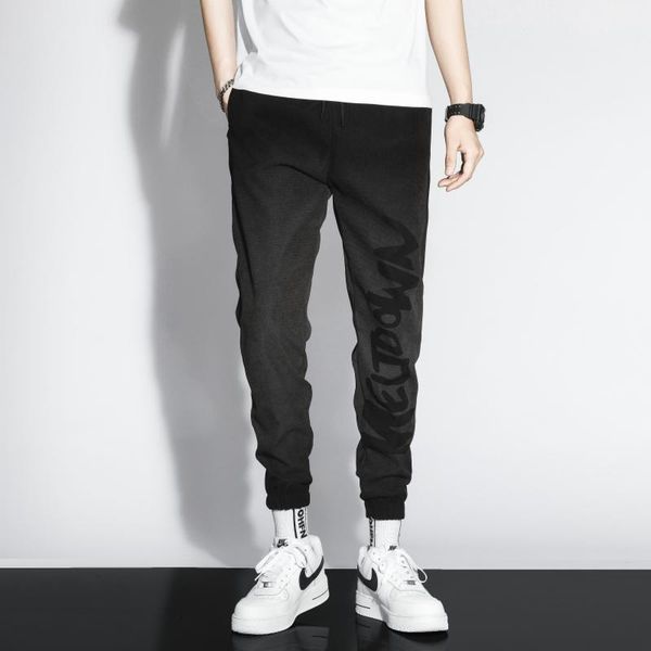 men's pants 2021 spring autumn korean 9-point simple overalls youth loose leggings student handsome trend sports trousers boy, Black
men's pants 2021 spring autumn korean 9-point simple overalls youth loose leggings student handsome trend sports trousers boy, Black
