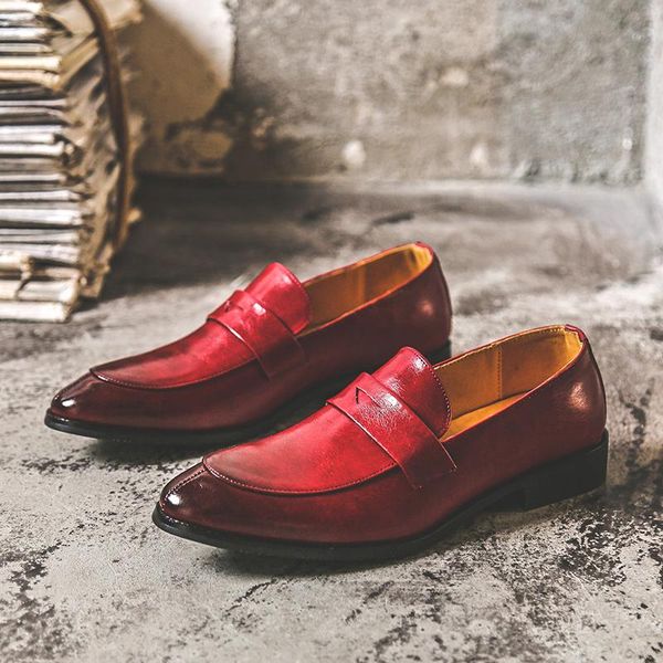 dress shoes yomior fashion vintage men italian slip-on leather formal loafers wedding oxfords designer, Black
dress shoes yomior fashion vintage men italian slip-on leather formal loafers wedding oxfords designer, Black