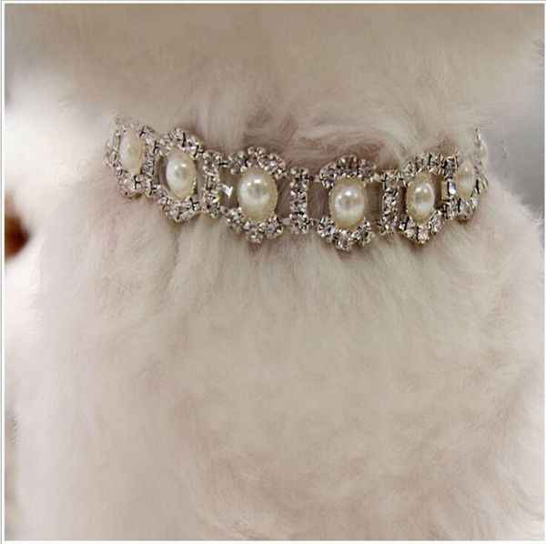 dog collars & leashes pet pearl necklace for cat collar cryatl pendant bling rhinestons diamond fashion
dog collars & leashes pet pearl necklace for cat collar cryatl pendant bling rhinestons diamond fashion