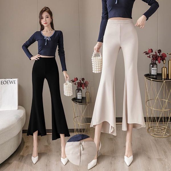 women's pants & capris women fashion 2021 autumn flare office lady elegant trousers casual solid color black apricot, Black;white
women's pants & capris women fashion 2021 autumn flare office lady elegant trousers casual solid color black apricot, Black;white