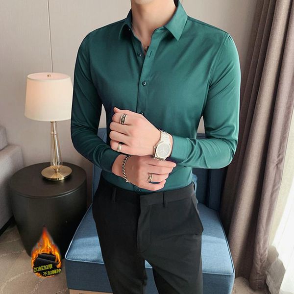 men's casual shirts winter korean fashion slim fit men shirt skinny style button down thick long sleeve white green gray, White;black
men's casual shirts winter korean fashion slim fit men shirt skinny style button down thick long sleeve white green gray, White;black