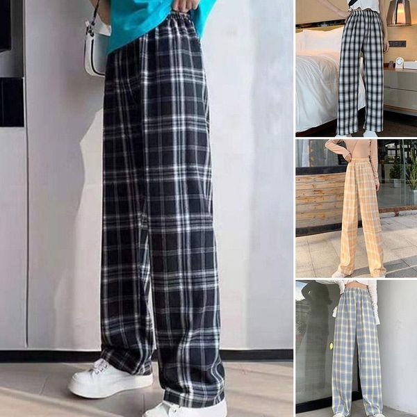 women's pants & capris spring check wide women checked high waist loose plus size female fashion sweet ladies one casual trousers, Black;white
women's pants & capris spring check wide women checked high waist loose plus size female fashion sweet ladies one casual trousers, Black;white
