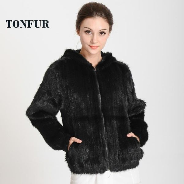 women's fur & faux arrival knitted mink coat hood with zipper sell genuine jacket fashion thp282, Black
women's fur & faux arrival knitted mink coat hood with zipper sell genuine jacket fashion thp282, Black