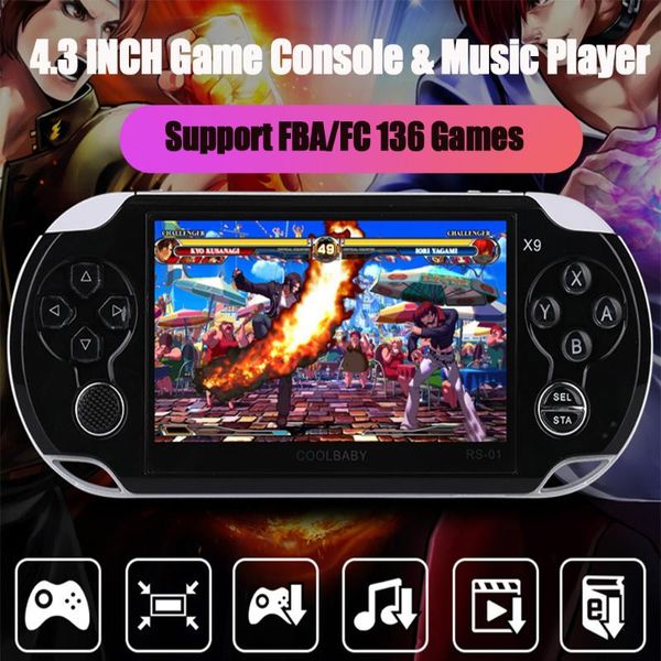 handheld game console player 4.3 inch for kids adults portable classic controller 136 support gba fc md arcade video players
handheld game console player 4.3 inch for kids adults portable classic controller 136 support gba fc md arcade video players