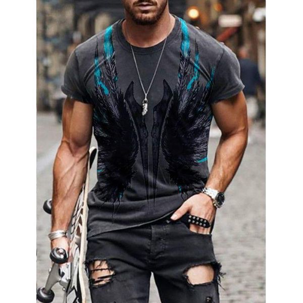 men's t-shirts 2021 european and american summer shirt street fashion 3d feather print clothes loose large size quick-drying, White;black
men's t-shirts 2021 european and american summer shirt street fashion 3d feather print clothes loose large size quick-drying, White;black