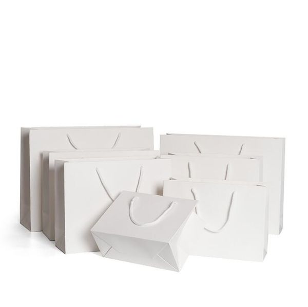 gift wrap 10pcs white paper bag small shopping bags thick rope handle clothes garment packing
gift wrap 10pcs white paper bag small shopping bags thick rope handle clothes garment packing