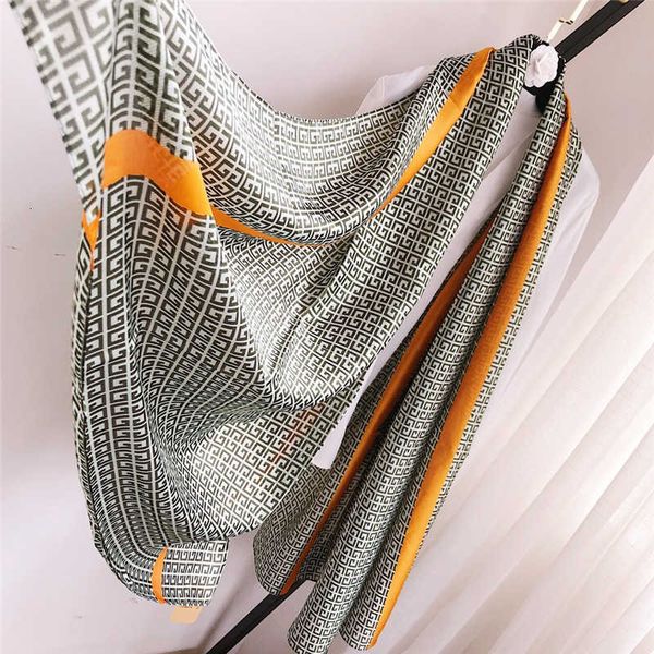 korean simulation silk spring and summer letter printing fashion foreign air conditioning room net red shawl sunscreen scarf, Blue;gray
korean simulation silk spring and summer letter printing fashion foreign air conditioning room net red shawl sunscreen scarf, Blue;gray