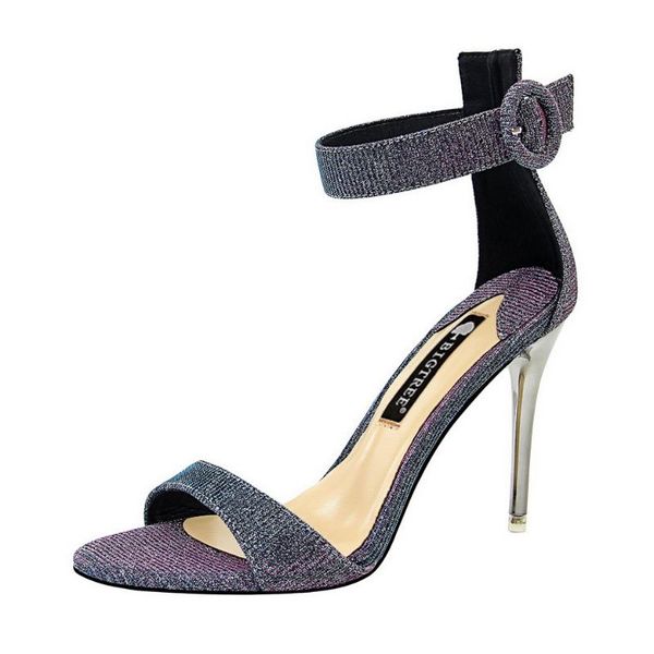 dress shoes fashion metal heel super high shiny word belt small buckle open toe female summer sandals heels, Black
dress shoes fashion metal heel super high shiny word belt small buckle open toe female summer sandals heels, Black