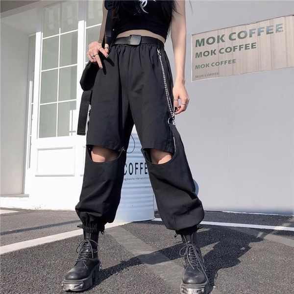 punk cargo streetwear oversize womens pant gothic high waist summer black casual trousers mall goth plus size, Black;white
punk cargo streetwear oversize womens pant gothic high waist summer black casual trousers mall goth plus size, Black;white