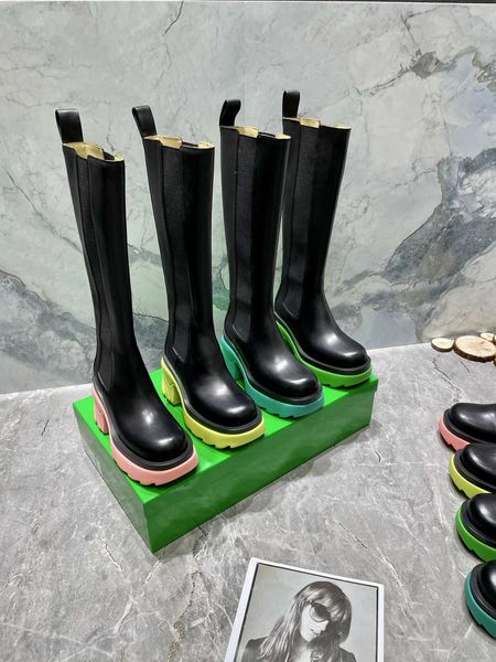 yuanbiao b's high-end women's shoes thick heel boots leather soled knight knee high single, Black
yuanbiao b's high-end women's shoes thick heel boots leather soled knight knee high single, Black