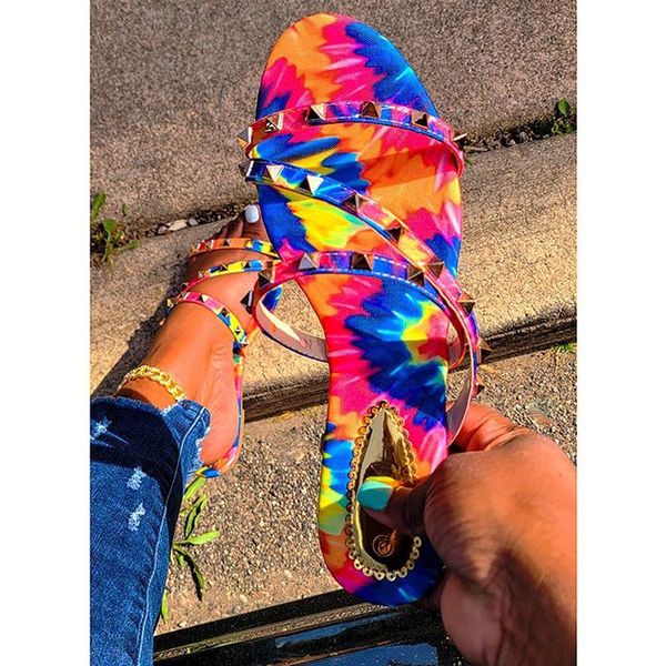 slippers 2021 summer women's sandals fashion colorful open toe rivet outdoor casual shoes plus size, Black
slippers 2021 summer women's sandals fashion colorful open toe rivet outdoor casual shoes plus size, Black