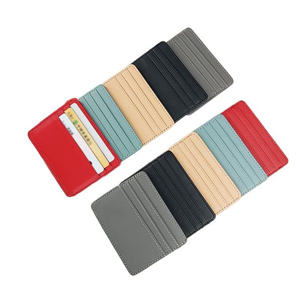 card holders 1pc holder slim bank id cards coin pouch case bag wallet organizer women men thin business, Brown;gray 
card holders 1pc holder slim bank id cards coin pouch case bag wallet organizer women men thin business, Brown;gray