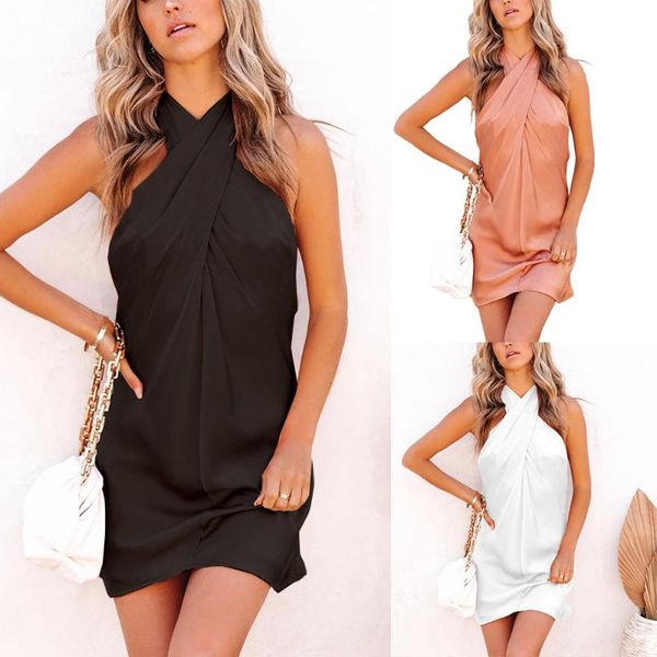 casual dresses seiyaa 2021 summer cross halter halterneck suspender for women birthday dress, Black;gray
casual dresses seiyaa 2021 summer cross halter halterneck suspender for women birthday dress, Black;gray