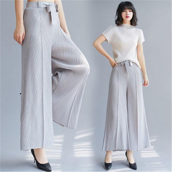 spring, summer and autumn miyake pleated life women's fashion casual loose large size thin wide leg pants trousers & capris, Black;white
spring, summer and autumn miyake pleated life women's fashion casual loose large size thin wide leg pants trousers & capris, Black;white