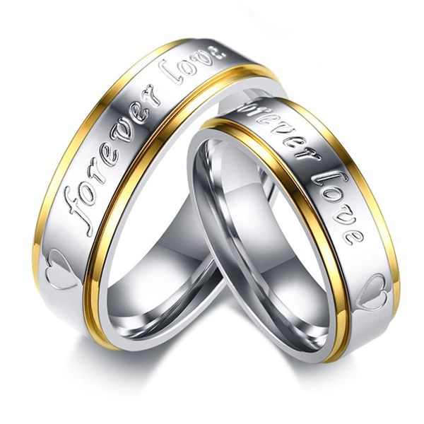 wedding rings trendy couple ring with letter "forever love" for women&men finger jewelry accessories fashion, Slivery;golden
wedding rings trendy couple ring with letter "forever love" for women&men finger jewelry accessories fashion, Slivery;golden