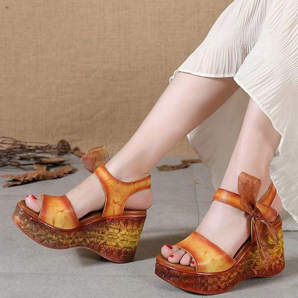 sandals yourseason genuine leather women retro hook & loop casual handmade female butterfly knot wedges heighten1, Black
sandals yourseason genuine leather women retro hook & loop casual handmade female butterfly knot wedges heighten1, Black