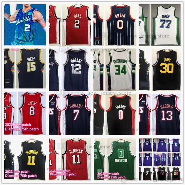 2022 diamond 75th city 2 lamelo ball basketball jerseys 30 stephen 0 damian curry lillard 8 zach 11 demar lavine derozan klay 34 giannis tho, Black;red
2022 diamond 75th city 2 lamelo ball basketball jerseys 30 stephen 0 damian curry lillard 8 zach 11 demar lavine derozan klay 34 giannis tho, Black;red