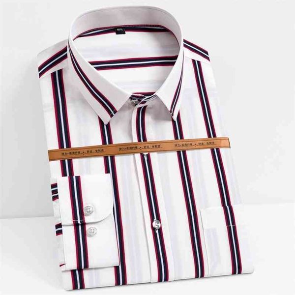 men's fashion long sleeve silky fabric striped shirts single patch pocket work casual standard-fit easy care classic dress shirt 210714, White;black
men's fashion long sleeve silky fabric striped shirts single patch pocket work casual standard-fit easy care classic dress shirt 210714, White;black