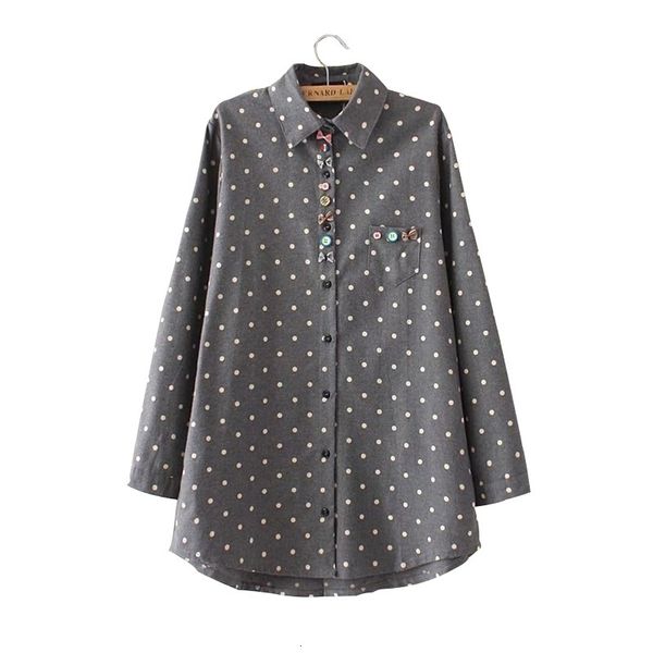 women's blouses & shirts drop chemise femme ropa mujer women cotton blouse polka dot flared blusas plus size clothing ladies, White
women's blouses & shirts drop chemise femme ropa mujer women cotton blouse polka dot flared blusas plus size clothing ladies, White
