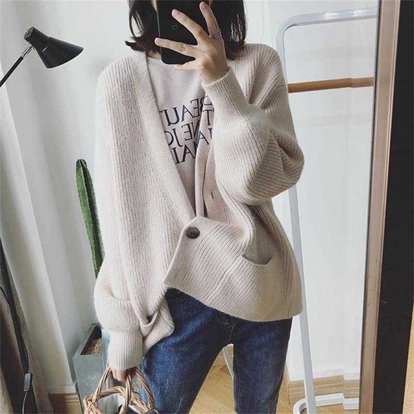 h.sa women winter sweater cardigans lantern sleeve v neck button big pocket knit jacket loose coat casual sueter feminino 210716, White;black
h.sa women winter sweater cardigans lantern sleeve v neck button big pocket knit jacket loose coat casual sueter feminino 210716, White;black