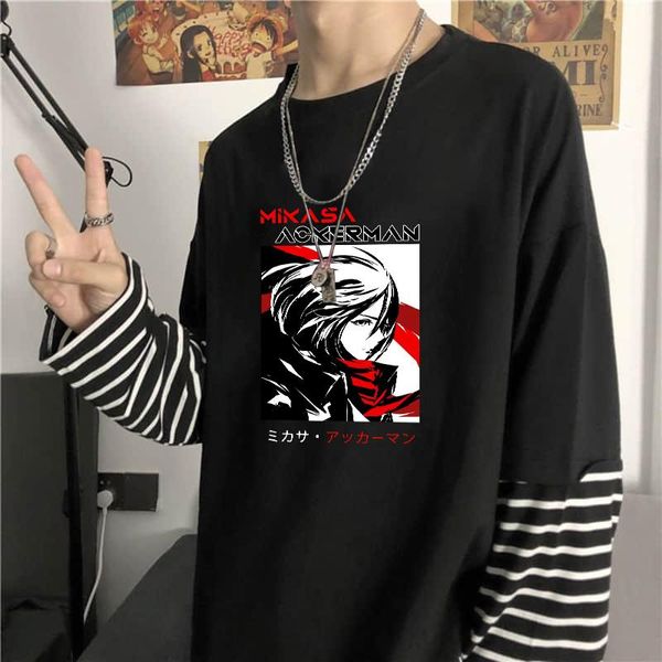 attack on titan men fake two black and white stripes t-shirts harajuku anime kawaii girl printing round neck long sleeve tshirts men's, White;black
attack on titan men fake two black and white stripes t-shirts harajuku anime kawaii girl printing round neck long sleeve tshirts men's, White;black
