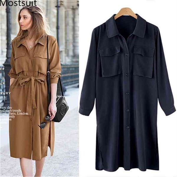 plus size spring europe shirt dress with belt women long sleeve turn-down collar casual office loose dresses vestidos femme 210513, Black;gray
plus size spring europe shirt dress with belt women long sleeve turn-down collar casual office loose dresses vestidos femme 210513, Black;gray