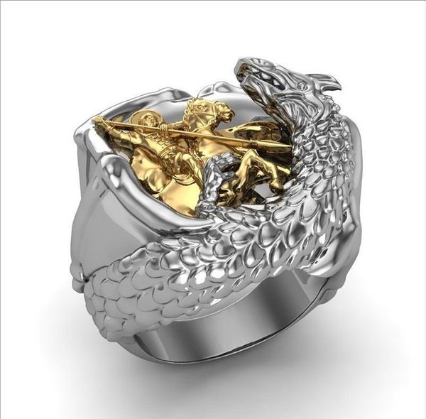 designer rings creative vintage warrior fight dragon ring for men fashion gothic style wedding party steampunk jewelry gifts, Golden;silver
designer rings creative vintage warrior fight dragon ring for men fashion gothic style wedding party steampunk jewelry gifts, Golden;silver
