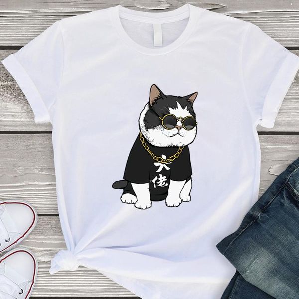 women's t-shirt gorgeous cool cat cosplay printing short sleeve t-shirts harajuku punk women ropa mujer casual round neck plus size ts, White
women's t-shirt gorgeous cool cat cosplay printing short sleeve t-shirts harajuku punk women ropa mujer casual round neck plus size ts, White
