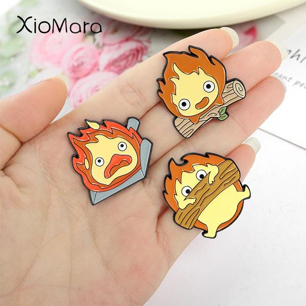 pins, brooches fire demon calcifer enamel pin medal brooch elf badge howl japan anime movie jewelry gift for friends men women, Gray
pins, brooches fire demon calcifer enamel pin medal brooch elf badge howl japan anime movie jewelry gift for friends men women, Gray