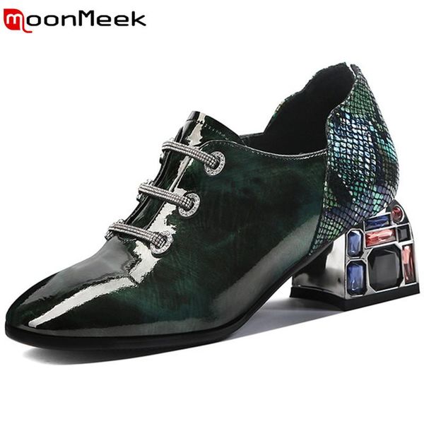 dress shoes moonmeek 2021 patent leather 5cm square high heels ladies single spring summer crystal fashion women pumps, Black
dress shoes moonmeek 2021 patent leather 5cm square high heels ladies single spring summer crystal fashion women pumps, Black