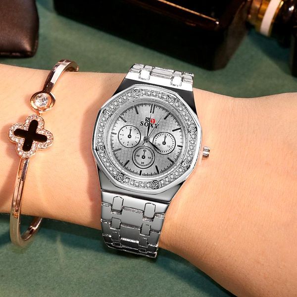 wristwatches luxury ladies watch women stainless steel fashion diamond women's watches female clock quartz silver relogio feminino, Slivery;brown
wristwatches luxury ladies watch women stainless steel fashion diamond women's watches female clock quartz silver relogio feminino, Slivery;brown