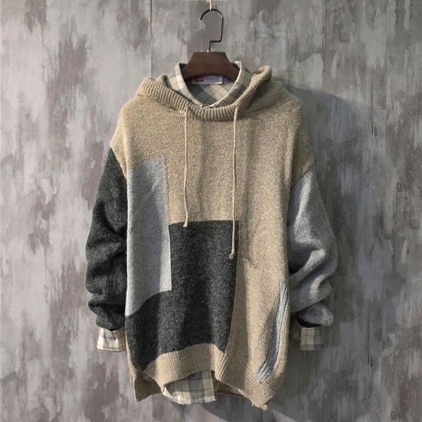 men's sweaters retro fashion brand idle style pullover sweater hooded loose autumn and winter ruan handsome coat, White;black
men's sweaters retro fashion brand idle style pullover sweater hooded loose autumn and winter ruan handsome coat, White;black