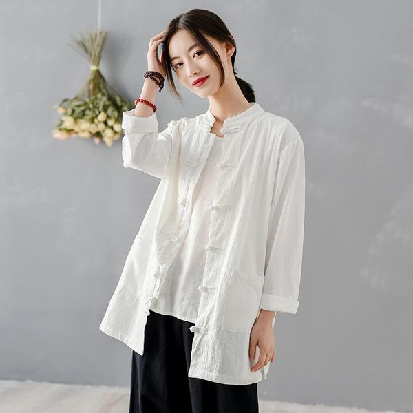 ethnic clothing 2021 spring vintage women shirts cotton linen blouses chinese style stand long sleeve button pockets ft393, Red
ethnic clothing 2021 spring vintage women shirts cotton linen blouses chinese style stand long sleeve button pockets ft393, Red