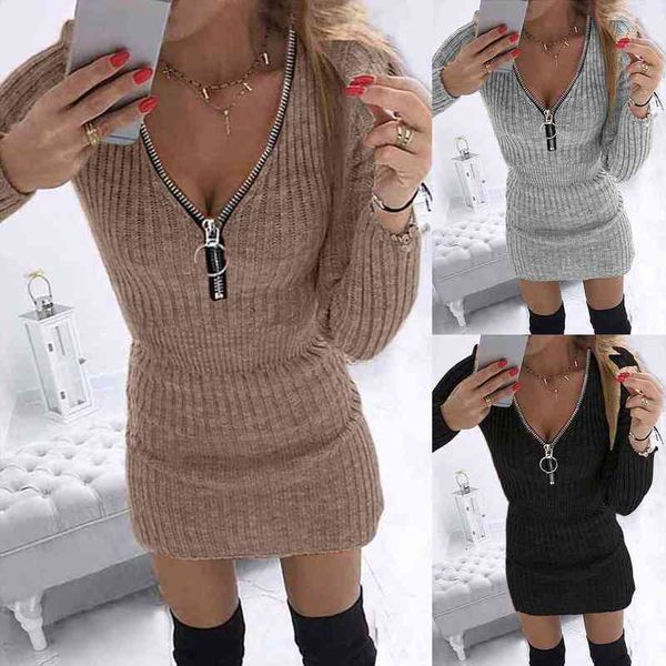 5xl plus size casual solid womens dresses knit slim fit zipper v neck long sleeve mini vestido robe sukienki, Black;gray
5xl plus size casual solid womens dresses knit slim fit zipper v neck long sleeve mini vestido robe sukienki, Black;gray