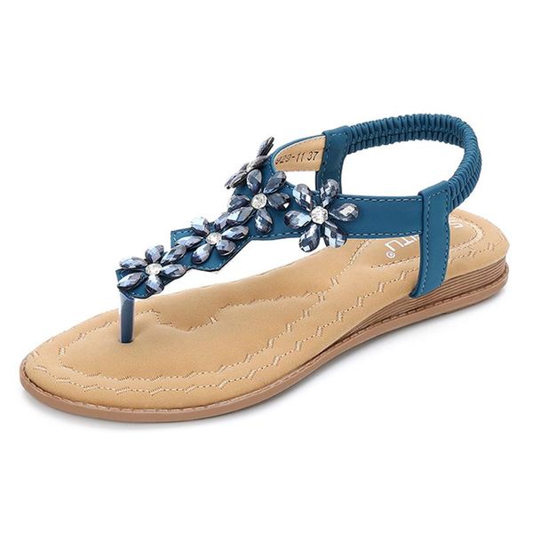 women sandals bohemia sides crystal floral casual blue shoes beach summer girl flip flops gladiator fashion flats big size, Black
women sandals bohemia sides crystal floral casual blue shoes beach summer girl flip flops gladiator fashion flats big size, Black