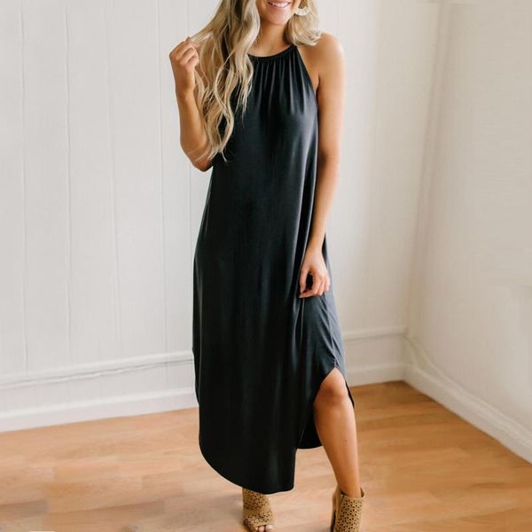 casual dresses #s0 solid color halter tank dress loose summer beach sleeveless suspender sundress female for women, Black;gray
casual dresses #s0 solid color halter tank dress loose summer beach sleeveless suspender sundress female for women, Black;gray