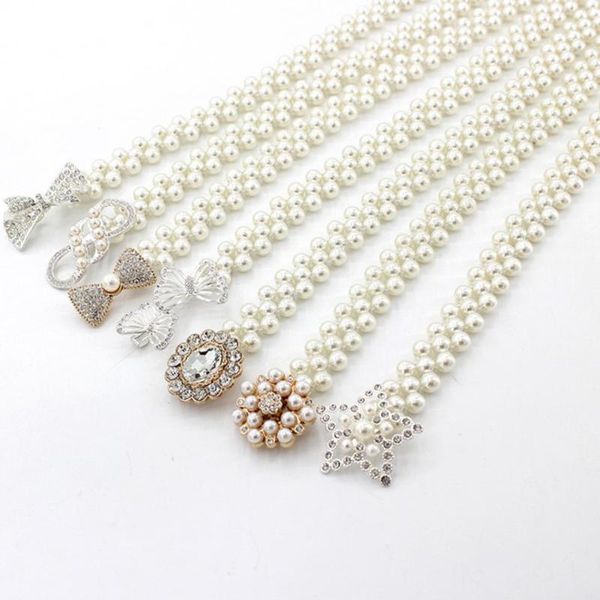 belts 1pc elegant women pearl belt waist elastic buckle chain female girls dress crystal strap, Black;brown
belts 1pc elegant women pearl belt waist elastic buckle chain female girls dress crystal strap, Black;brown