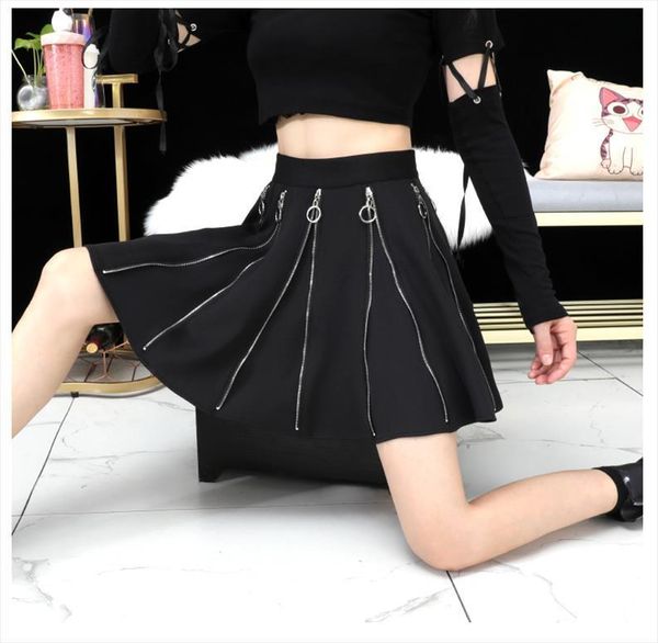 gothic punk ring zipper black womens skirt mini high waist streetwear fashion party a line goth
gothic punk ring zipper black womens skirt mini high waist streetwear fashion party a line goth