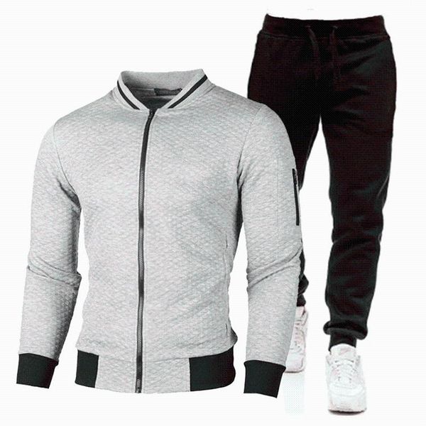 men's tracksuits men casual set 2021 winter brand jogger tracksuit zipper hoodies+pants 2pc sets sportswear suit clothing, Gray
men's tracksuits men casual set 2021 winter brand jogger tracksuit zipper hoodies+pants 2pc sets sportswear suit clothing, Gray