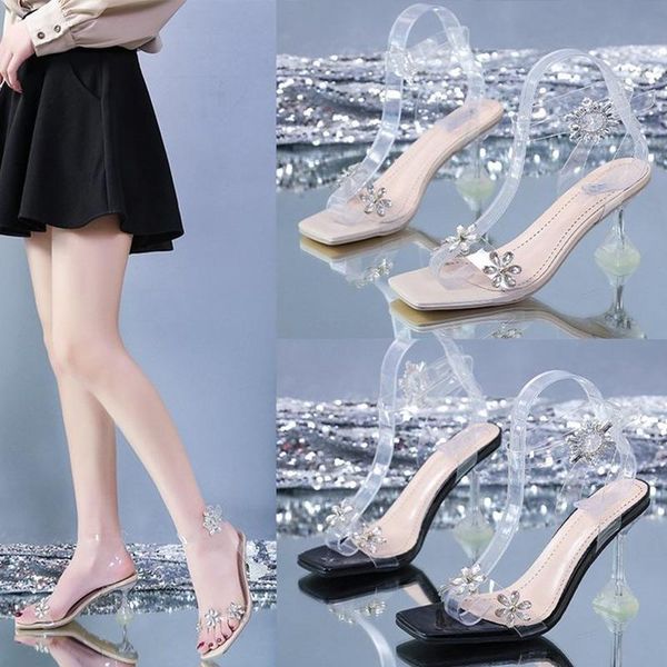 sandals women's diamond ladies shoes square toe goblet heels female summer transparent thin high woman sunflower footwear, Black
sandals women's diamond ladies shoes square toe goblet heels female summer transparent thin high woman sunflower footwear, Black