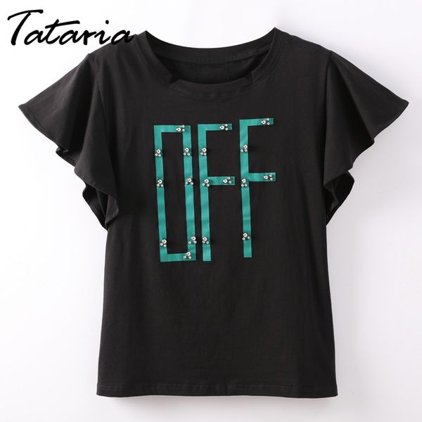 tataria tees women clothing summer funny pearl beading casual short sleeves ladies t-shirt haut femme o-neck female t shirt 210514, White
tataria tees women clothing summer funny pearl beading casual short sleeves ladies t-shirt haut femme o-neck female t shirt 210514, White