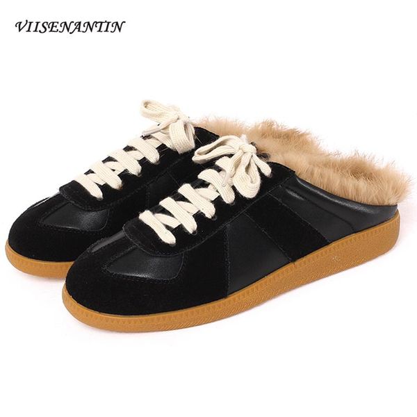 hairy slippers women wear lazy white wrap toe half 2021 autumn winter flat mules fur german training shoes, Black
hairy slippers women wear lazy white wrap toe half 2021 autumn winter flat mules fur german training shoes, Black