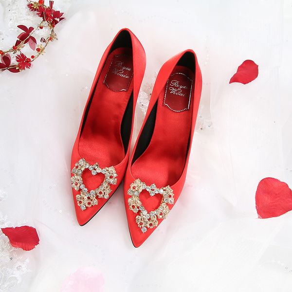 dress shoes the bride red wedding satin rhinestone stiletto high heels korean-style pointed shoes, Black
dress shoes the bride red wedding satin rhinestone stiletto high heels korean-style pointed shoes, Black