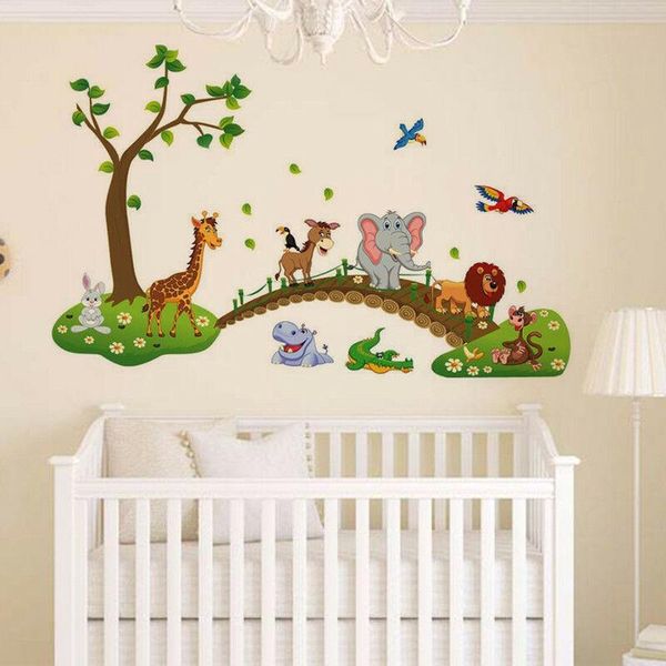 wall stickers cartoon jungle wild animals diy 3d vintage wallpaper for kids rooms child art decals home decoration
wall stickers cartoon jungle wild animals diy 3d vintage wallpaper for kids rooms child art decals home decoration